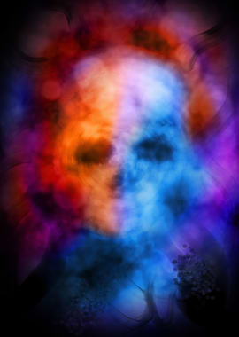 Ghostly skull abstract