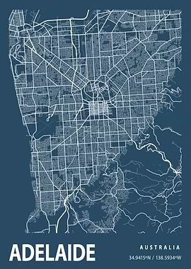 Adelaide Blueprint Street