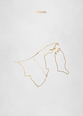 Gold Brunei Map