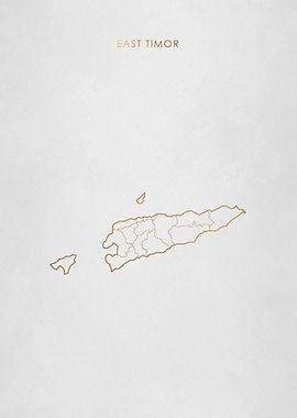 Gold East Timor Map