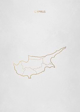 Gold Cyprus Map