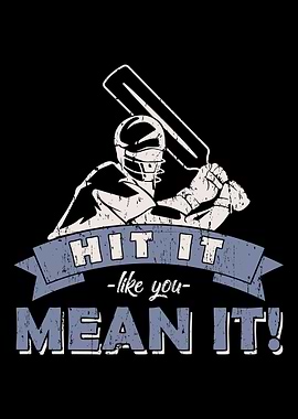 Cricket Player With Racket