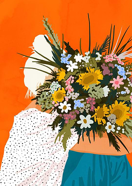 Happiness Hold Flowers