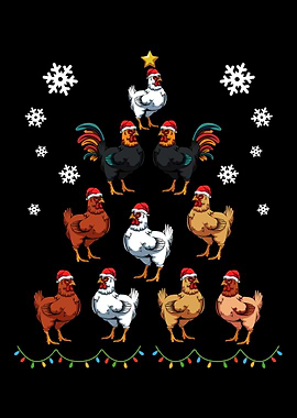 Chicken Christmas Tree Fun