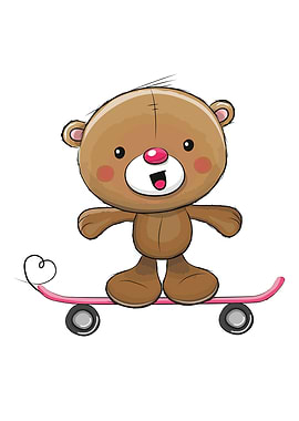 Teddy Bear Skateboard