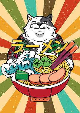 Ramen Cat Japanese Soup
