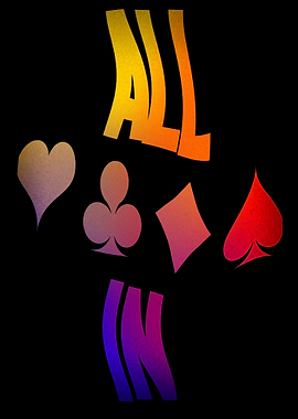 Poker ALL IN Karten Pik