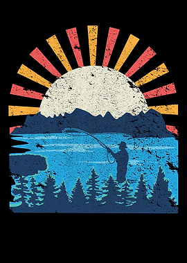 Retro Vintage Fly Fishing