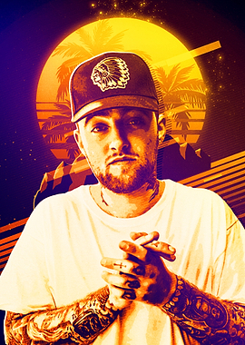 Mac Miller Retro Poster