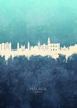 Malaga Skyline Spain