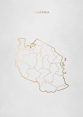 Gold Tanzania Map