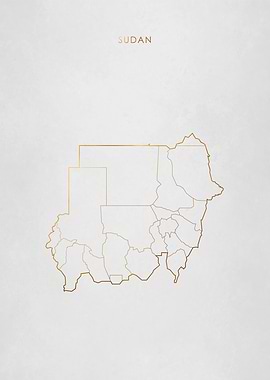 Gold Sudan Map