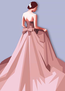 a girl with wedding dress