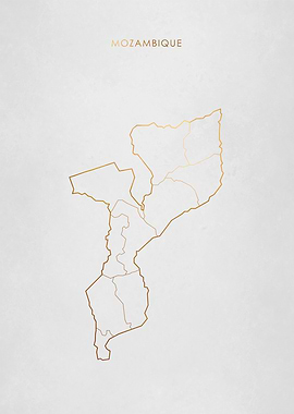 Gold Mozambique Map
