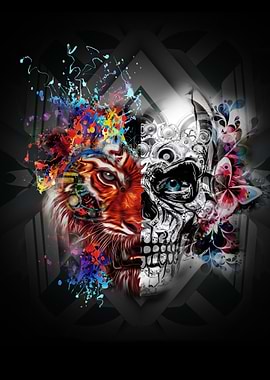 Tiger With Golden Mask