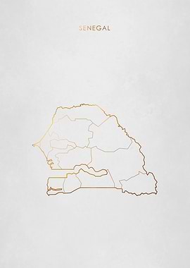 Gold Senegal Map