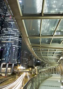 hongkong city on night