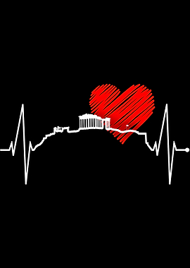 Athens Skyline Heartbeat