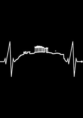 Athens Skyline Heartbeat