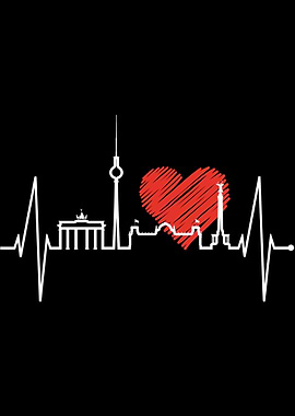 Berlin Skyline Heartbeat