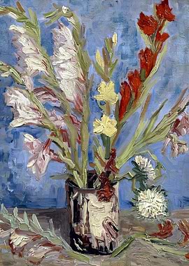 Gladiolus and Asters