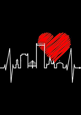 Bonn Skyline Heartbeat