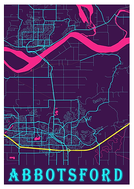 Abbotsford Neon City Map
