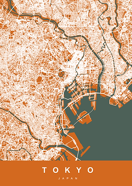 TOKYO City Map Orange