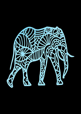 Elephant Mandala drawing