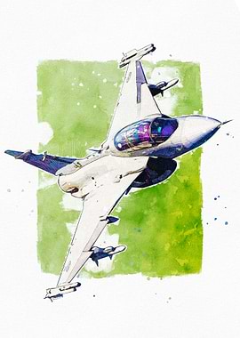 JAS39 Gripen Watercolor