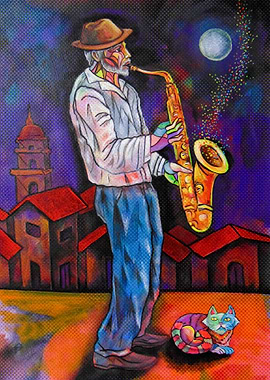 Kitty and grandpa jazz