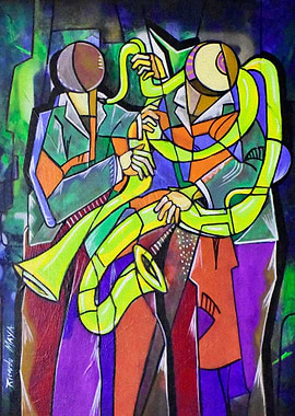 Jazz street musicians