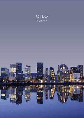 Oslo Norway Skyline Art
