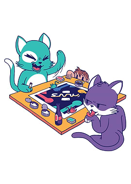 Cats playing Boardgames