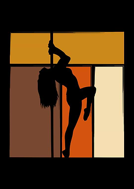 Retro Pole Dancing Dancer