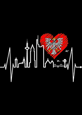 Frankfurt Skyline Heart