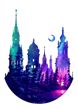 Fluorescent Wood Castle