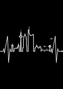 Frankfurt Skyline Heart