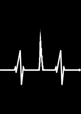 Dubai Skyline Heartbeat