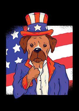 Patriotic dog