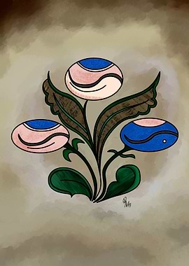 Oh Miyo Oval Flowers