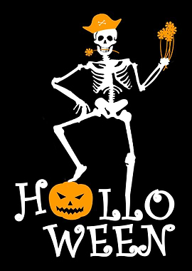 Halloween Skeleton Flower