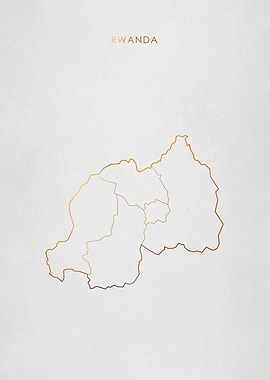 Gold Rwanda Map