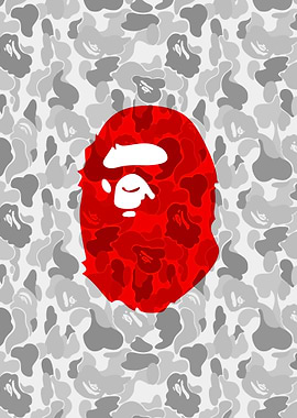Camo bape monkey hypebeast