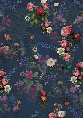 Vintage Indigo Garden