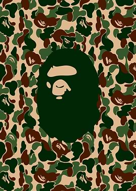 bape Camo monkey hypebeast