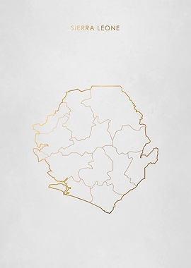 Gold Sierra Leone Map