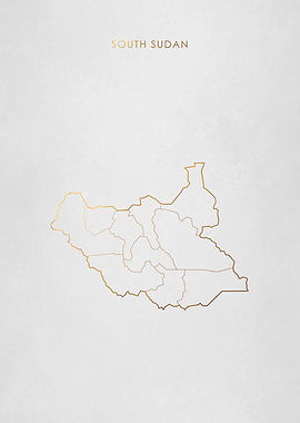Gold South Sudan Map