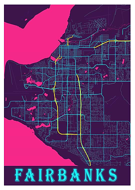 Fairbanks Neon City Map