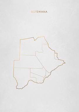 Gold Botswana Map